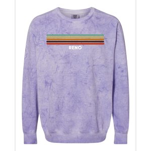 Reno Nevada Nv Us Cities Of America Retro Gift Colorblast Crewneck Sweatshirt