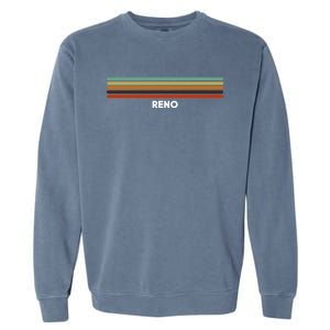 Reno Nevada Nv Us Cities Of America Retro Gift Garment-Dyed Sweatshirt