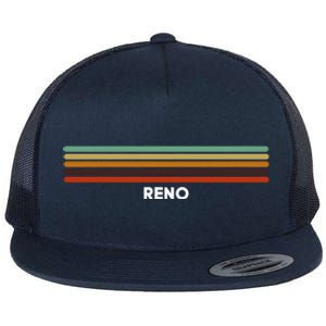 Reno Nevada Nv Us Cities Of America Retro Gift Flat Bill Trucker Hat