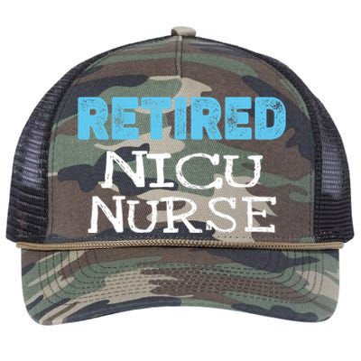 Retired NICU Nurse Gifts Funny Retirement Retro Rope Trucker Hat Cap