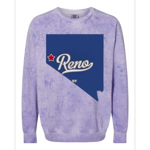 Reno Nevada NV Map Colorblast Crewneck Sweatshirt