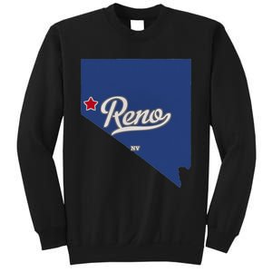 Reno Nevada NV Map Sweatshirt