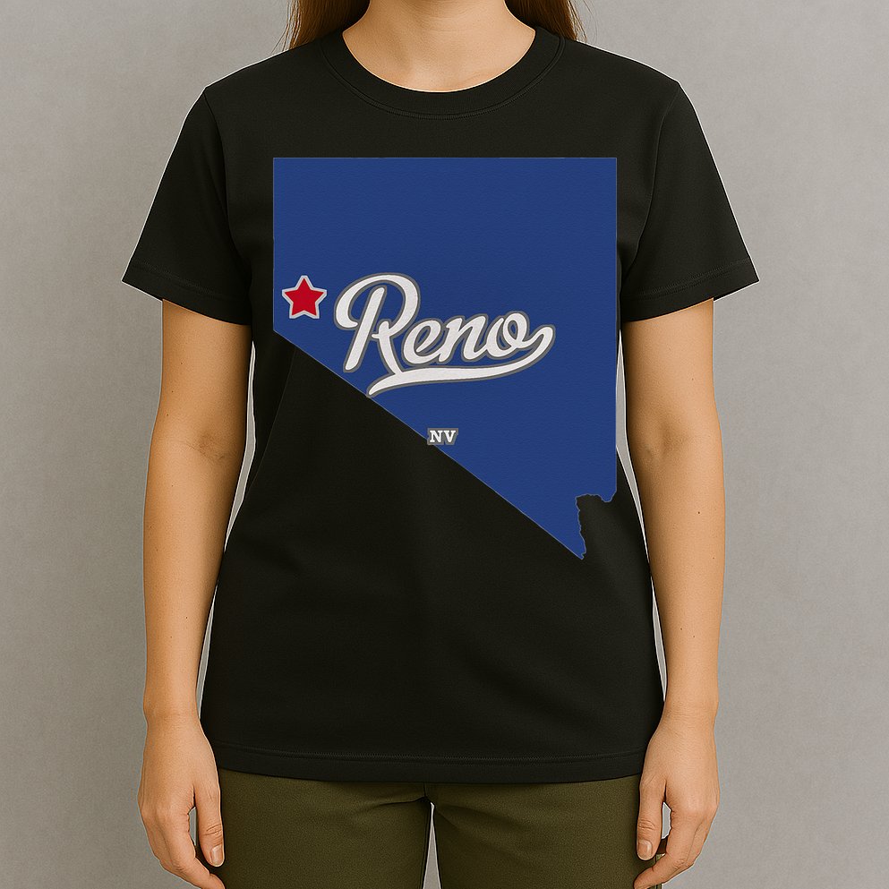 Reno Nevada NV Map T-Shirt