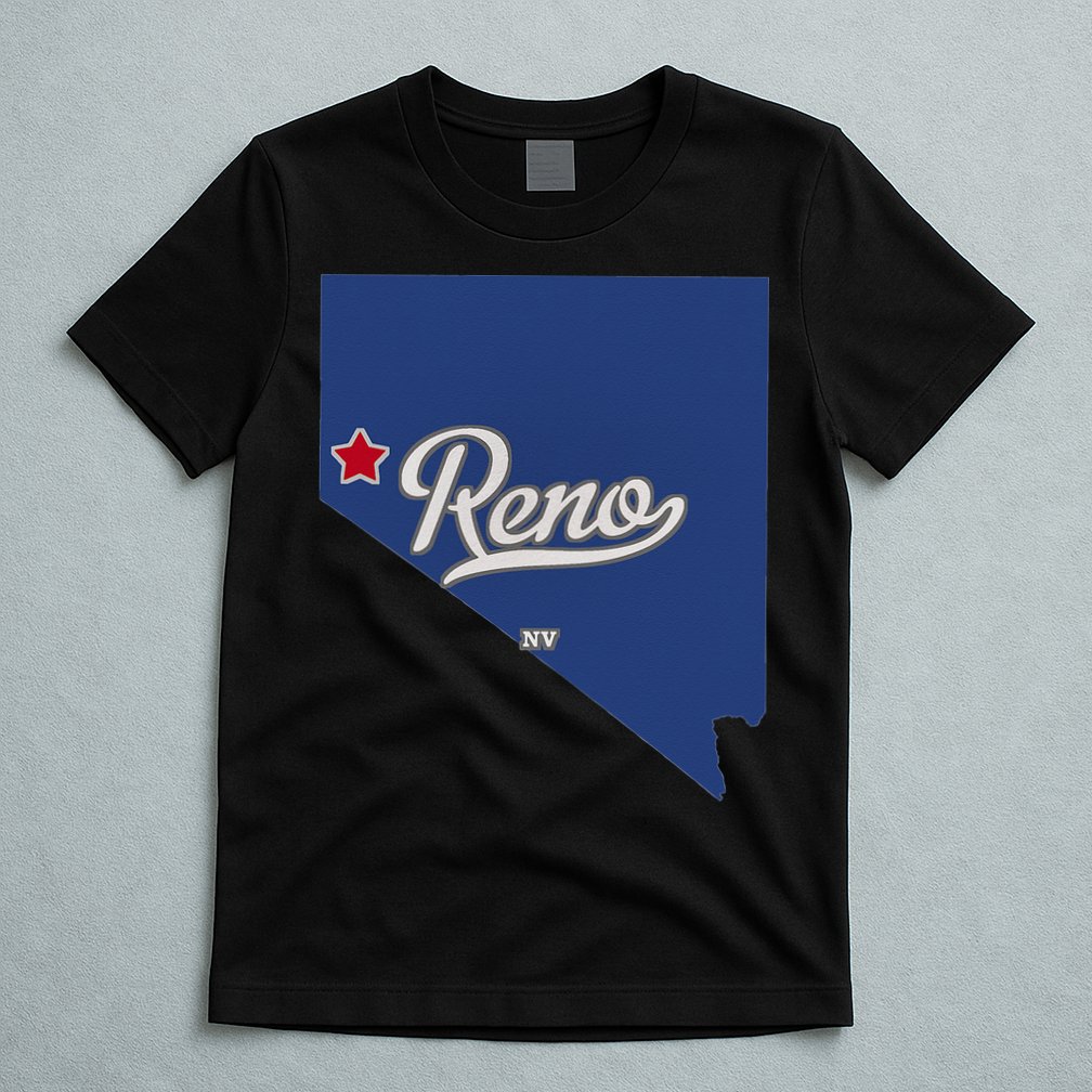 Reno Nevada NV Map T-Shirt