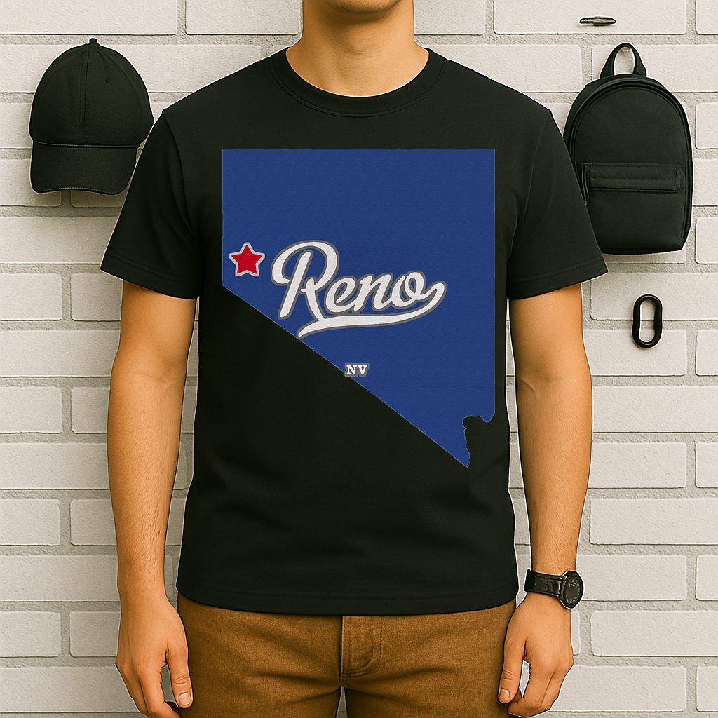 Reno Nevada NV Map T-Shirt