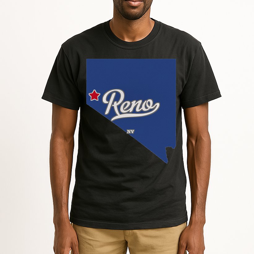 Reno Nevada NV Map Tall T-Shirt