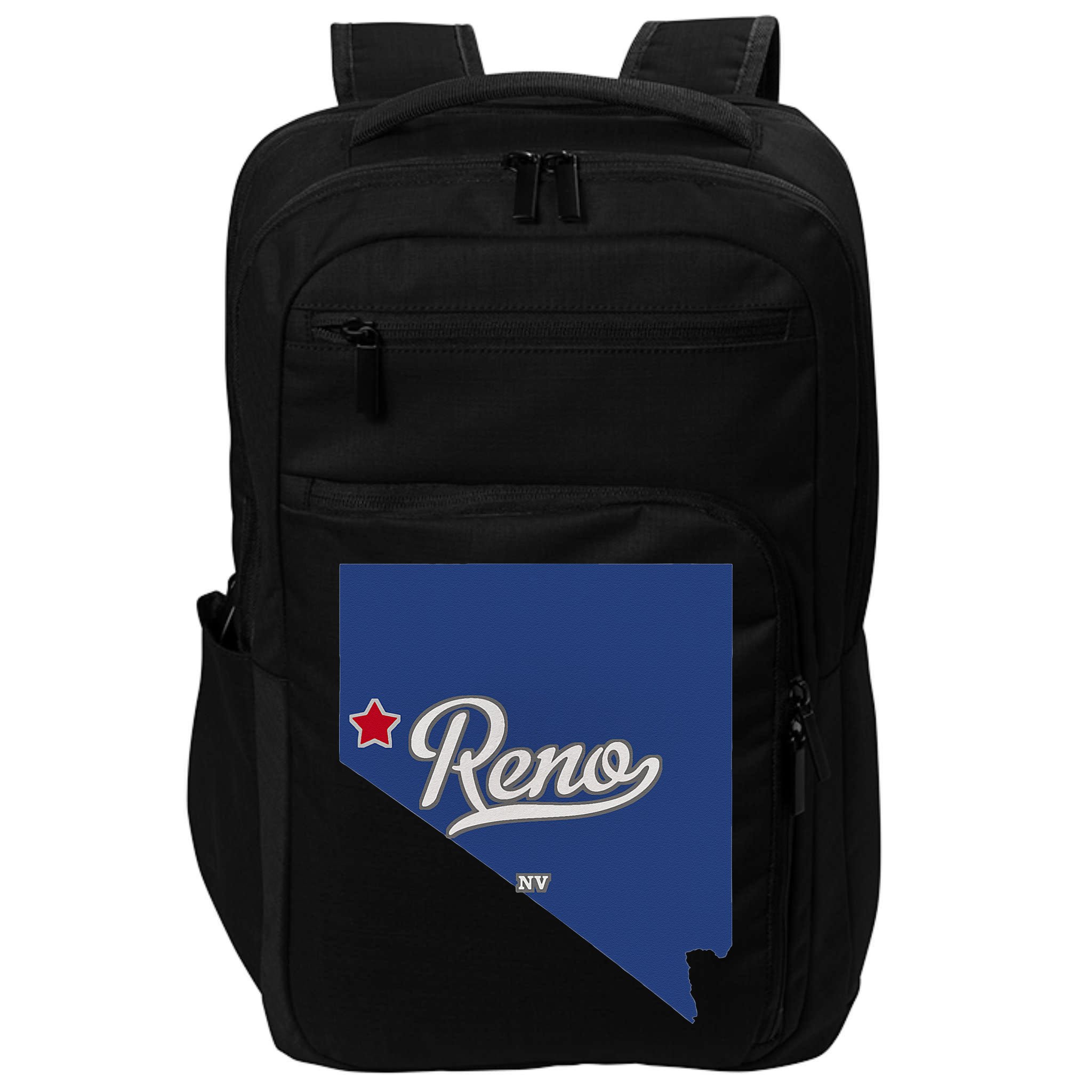 Reno Nevada NV Map Impact Tech Backpack