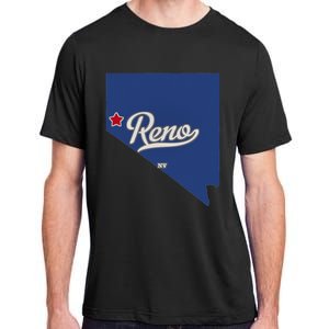 Reno Nevada NV Map Adult ChromaSoft Performance T-Shirt