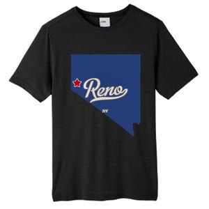 Reno Nevada NV Map Tall Fusion ChromaSoft Performance T-Shirt