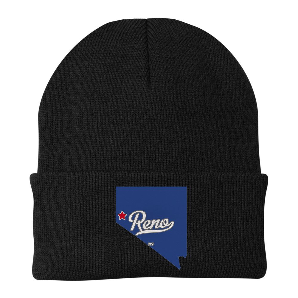 Reno Nevada NV Map Beanie