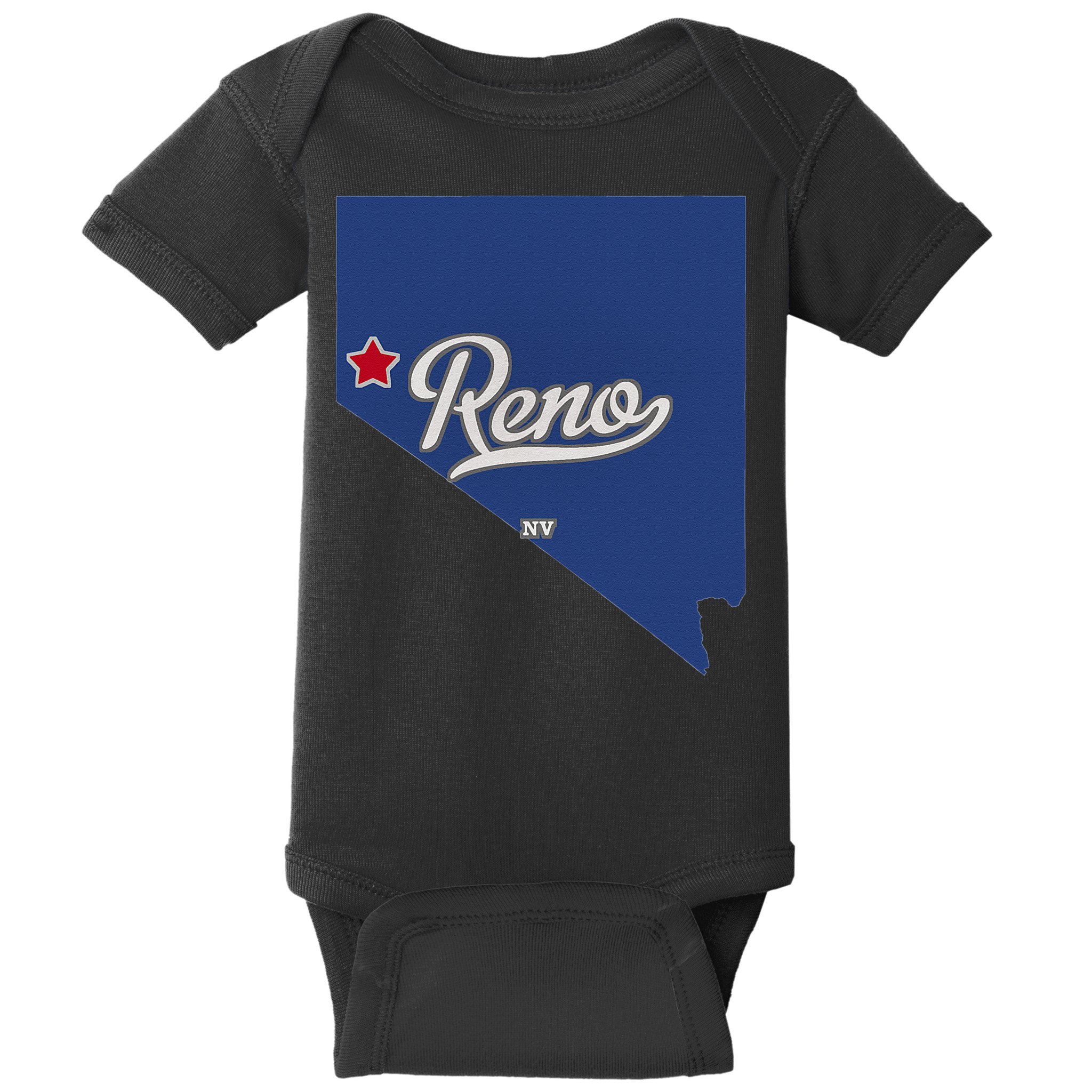 Reno Nevada NV Map Baby Bodysuit