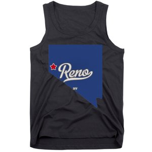 Reno Nevada NV Map Tank Top