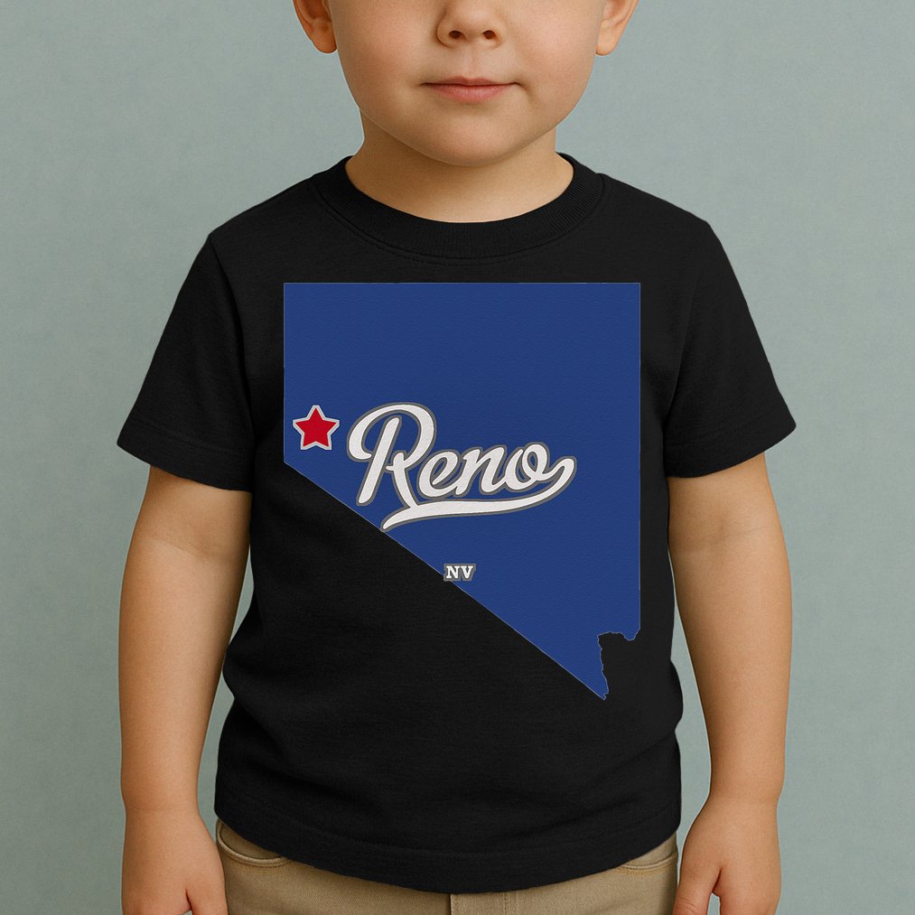 Reno Nevada NV Map Toddler T-Shirt