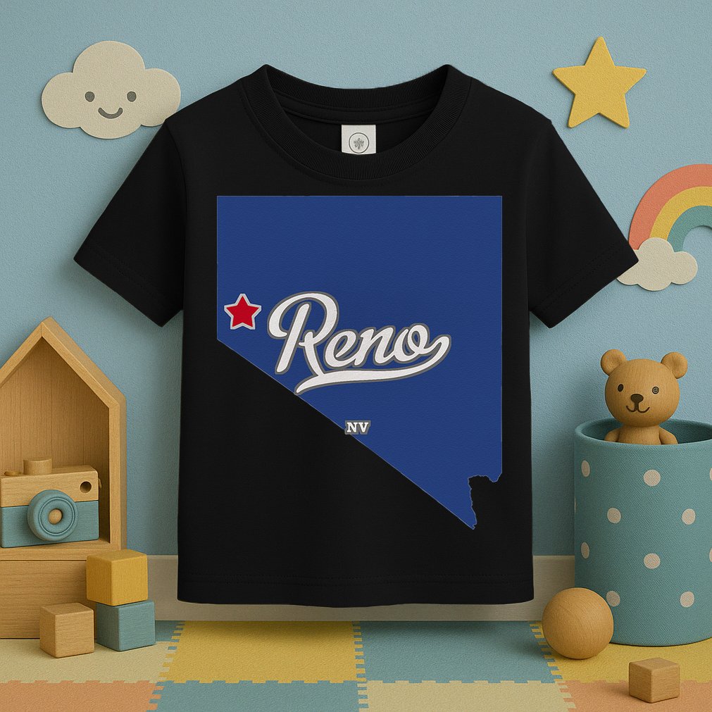 Reno Nevada NV Map Toddler T-Shirt