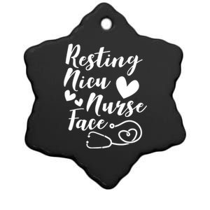 Resting Nicu Nurse Face Icu Nursing Gift Ceramic Star Ornament