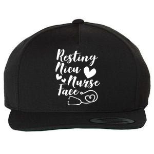 Resting Nicu Nurse Face Icu Nursing Gift Wool Snapback Cap