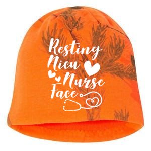 Resting Nicu Nurse Face Icu Nursing Gift Kati - Camo Knit Beanie