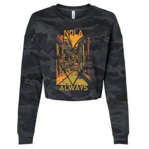 Remember Nola Never Forget New Orleans Always Support Strong Cropped Pullover Crew