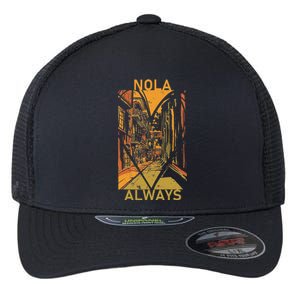 Remember Nola Never Forget New Orleans Always Support Strong Flexfit Unipanel Trucker Cap