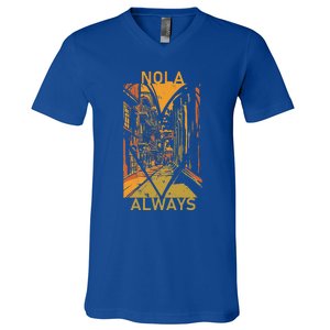 Remember Nola Never Forget New Orleans Always Support Strong V-Neck T-Shirt