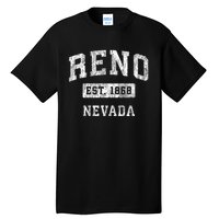 Reno Nevada Nv Vintage Established Sports Tall T-Shirt