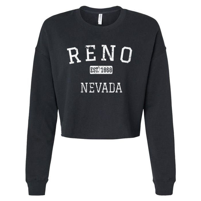 Reno Nevada NV Vintage Cropped Pullover Crew