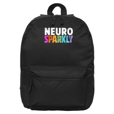 Retro Neurodivergent Neuro Sparkly Autism Spectrum ADHD 16 in Basic Backpack