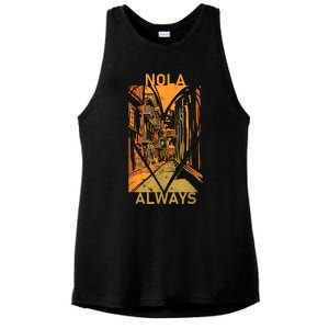 Remember Nola Never Forget New Orleans Always Support Strong Ladies PosiCharge Tri-Blend Wicking Tank