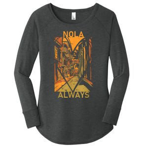 Remember Nola Never Forget New Orleans Always Support Strong Women's Perfect Tri Tunic Long Sleeve Shirt