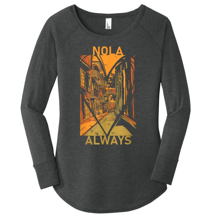 Remember Nola Never Forget New Orleans Always Support Strong Women's Perfect Tri Tunic Long Sleeve Shirt