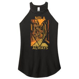 Remember Nola Never Forget New Orleans Always Support Strong Women's Perfect Tri Rocker Tank