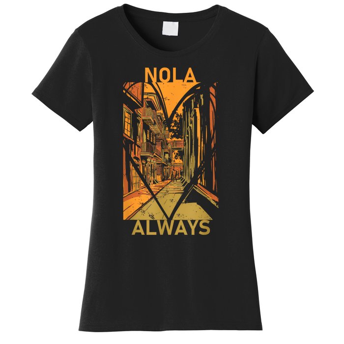 Remember Nola Never Forget New Orleans Always Support Strong Women's T-Shirt