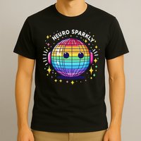 Retro Neurodivergent Neurosparkly Autism Spectrum Adhd T-Shirt