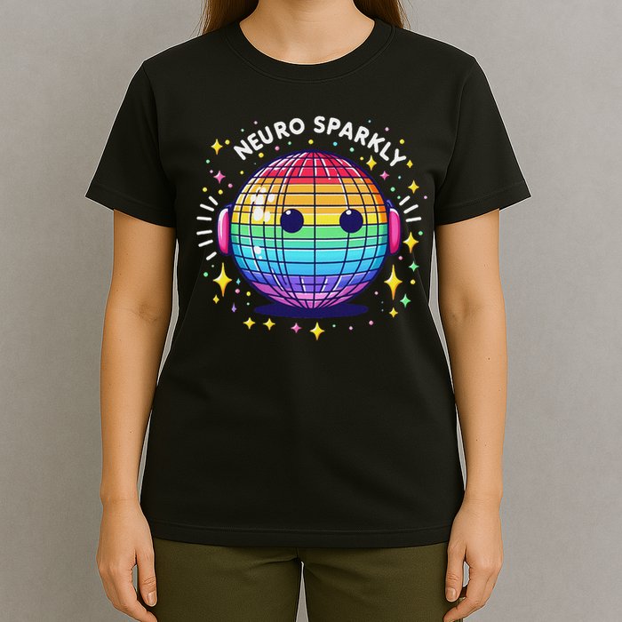 Retro Neurodivergent Neurosparkly Autism Spectrum Adhd T-Shirt