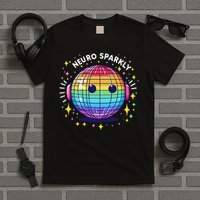 Retro Neurodivergent Neurosparkly Autism Spectrum Adhd T-Shirt