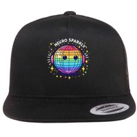 Retro Neurodivergent Neurosparkly Autism Spectrum Adhd Flat Bill Trucker Hat