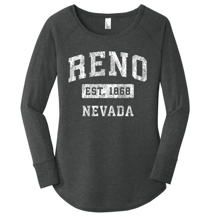 Reno Nevada Nv Vintage Established Sports Women's Perfect Tri Tunic Long Sleeve Shirt