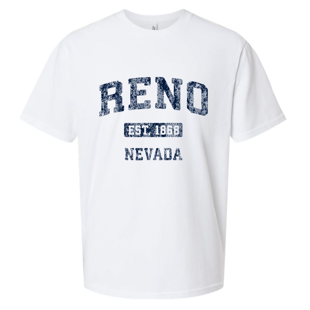 Reno Nevada Nv Vintage Athletic Sports Design Sueded Cloud Jersey T-Shirt