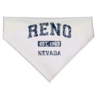 Reno Nevada Nv Vintage Athletic Sports Design USA-Made Doggie Bandana