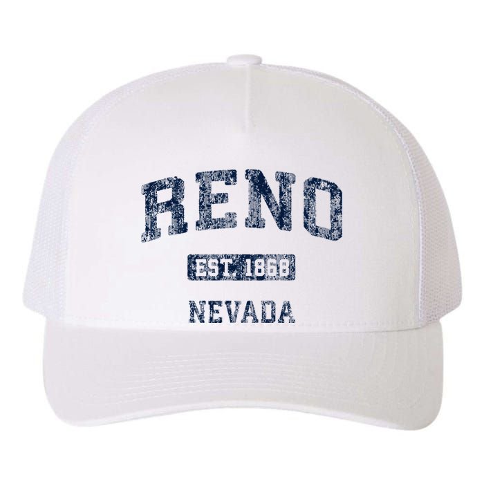 Reno Nevada Nv Vintage Athletic Sports Design Yupoong Adult 5-Panel Trucker Hat