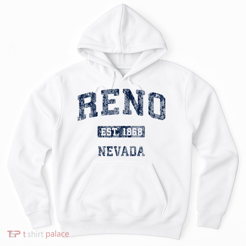 Reno Nevada Nv Vintage Athletic Sports Design Hoodie
