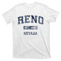 Reno Nevada Nv Vintage Athletic Sports Design T-Shirt