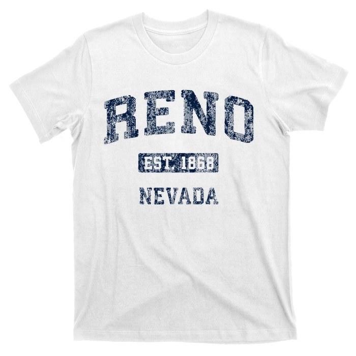 Reno Nevada Nv Vintage Athletic Sports Design T-Shirt