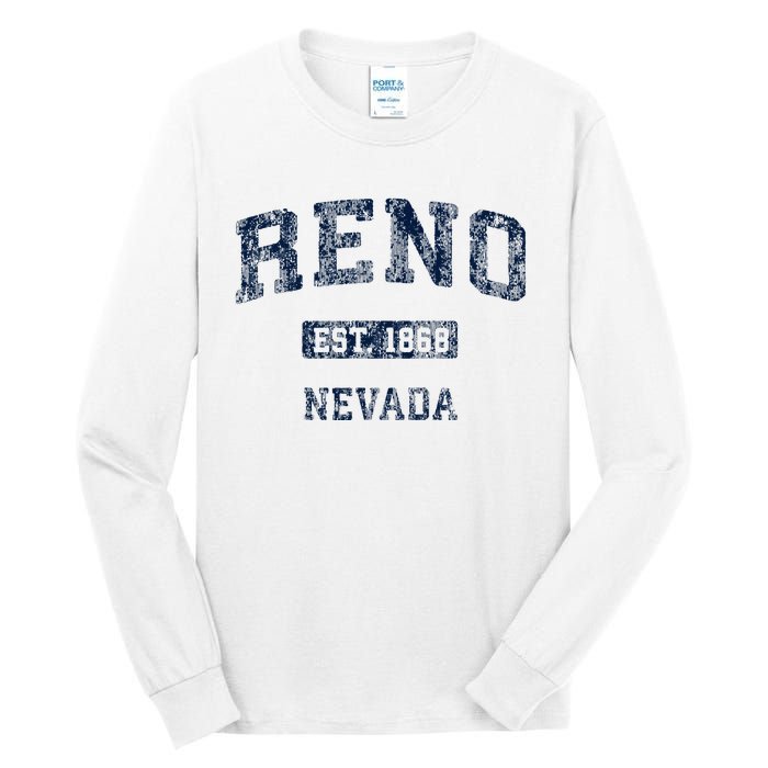 Reno Nevada Nv Vintage Athletic Sports Design Tall Long Sleeve T-Shirt