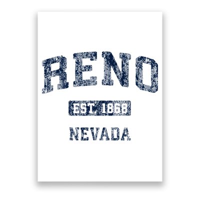 Reno Nevada Nv Vintage Athletic Sports Design Poster
