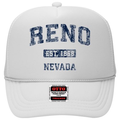 Reno Nevada Nv Vintage Athletic Sports Design Trucker Hat
