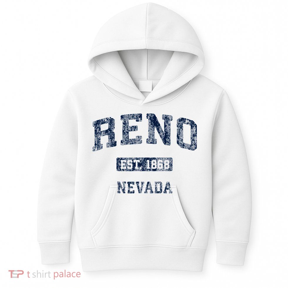 Reno Nevada Nv Vintage Athletic Sports Design Kids Hoodie