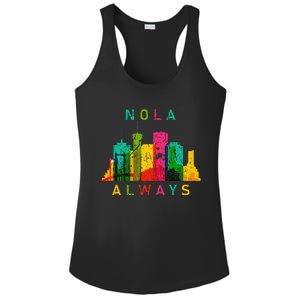 Remember Nola Never Forget New Orleans Always Support Strong Ladies PosiCharge Competitor Racerback Tank