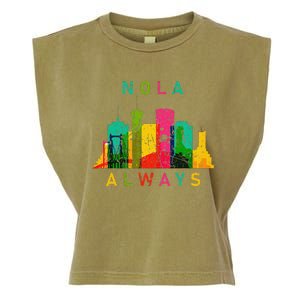 Remember Nola Never Forget New Orleans Always Support Strong Garment-Dyed Women's Muscle Tee