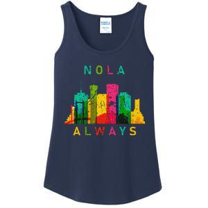 Remember Nola Never Forget New Orleans Always Support Strong Ladies Essential Tank